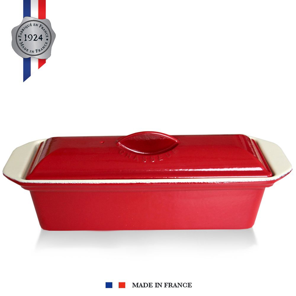 Chasseur Enameled Cast Iron Wok with Glass Lid and Accessoires Red 37cm