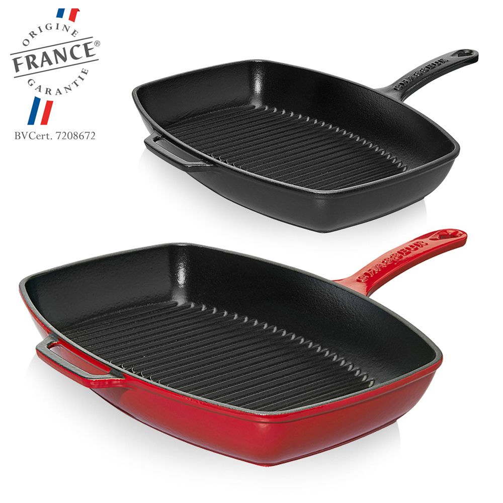 Chasseur 14-inch Oval French Cast Iron Grill (CI_33700) – frenchhome