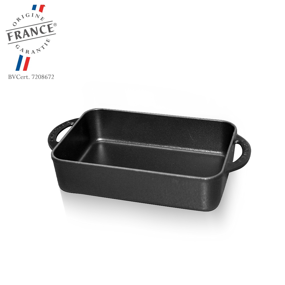 Chasseur Cast Iron Casserole and lid, 17 x 13 x 11 cm, Black