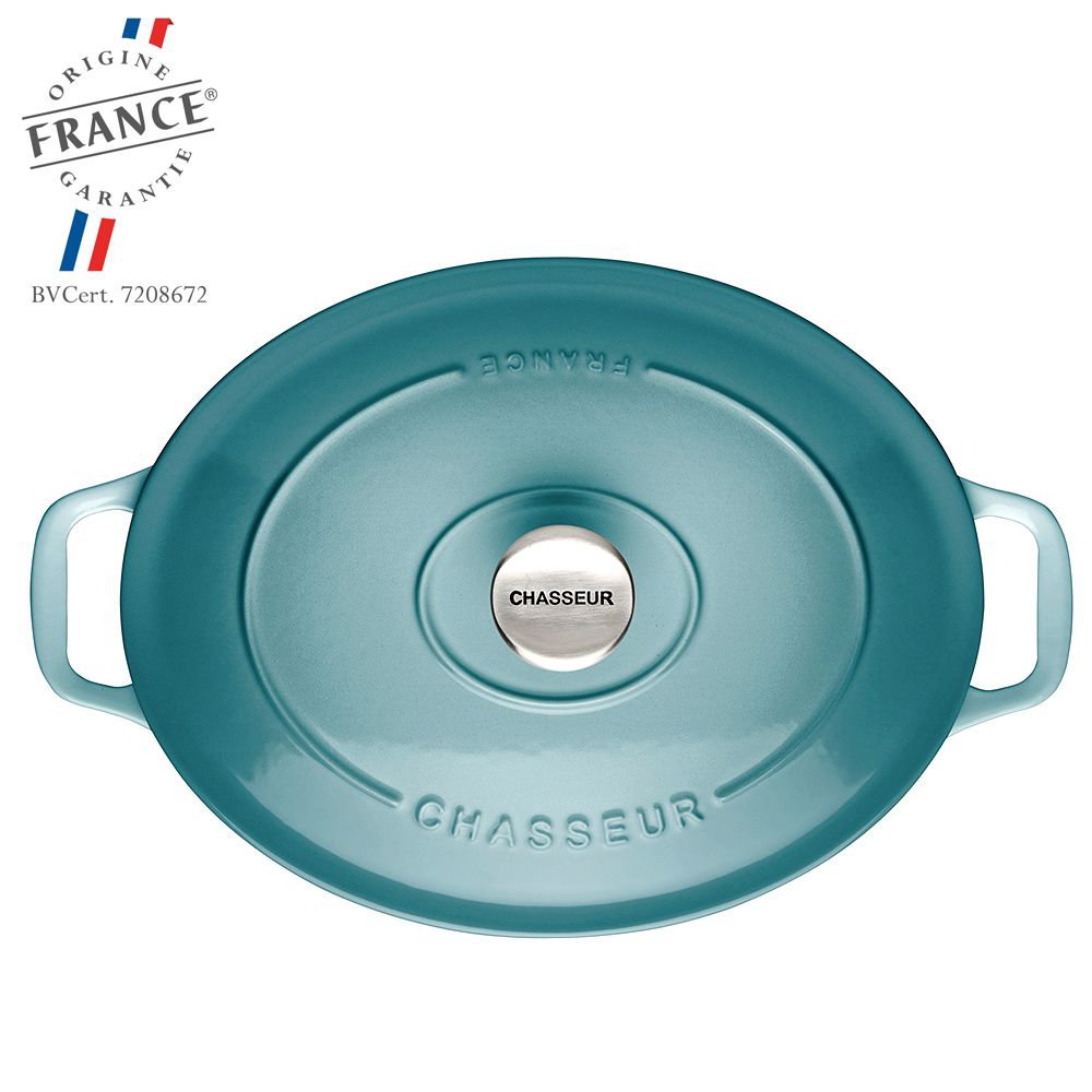 Chasseur Green Duck Cast Iron Casserole Dish 
